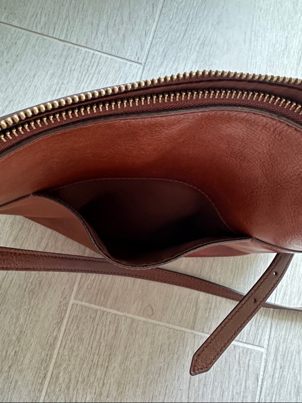 Fossil Cowhide Brown Leather Crossbody Bag - Phoebe - Picture 6 of 7